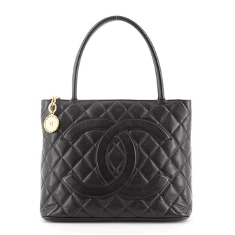 Chanel Medallion Tote Quilted Caviar