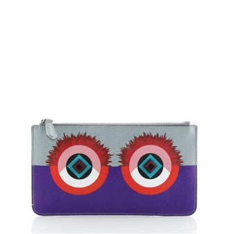 Fendi Monster Pouch Printed Leather Mini