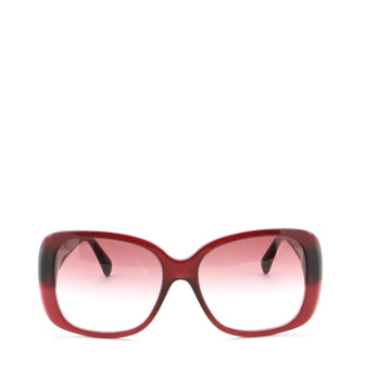 Chanel CC Turnlock Sunglasses Acetate with Quilted Leather