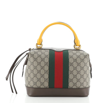 Gucci Web Bowler Bag GG Coated Canvas Medium