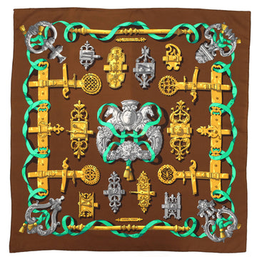 Hermes Ferronnerie Scarf Printed Silk 90