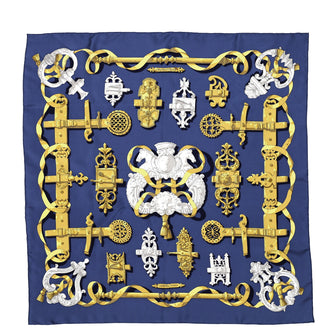 Hermes Ferronnerie Scarf Printed Silk 90