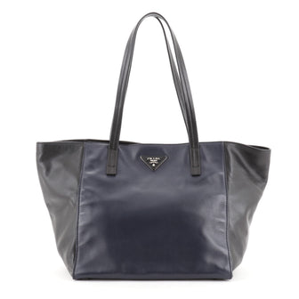 Prada Open Tote Soft Calfskin East West