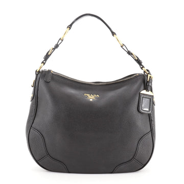 Prada Zip Top Hobo Vitello Daino Medium