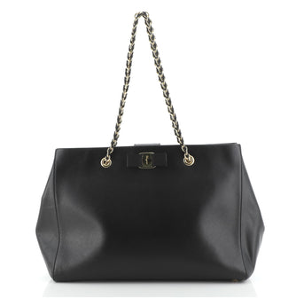 Salvatore Ferragamo Melike Tote Saffiano Leather Medium