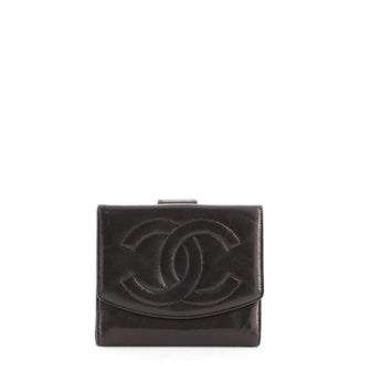 Chanel Vintage Timeless Bifold Wallet Lambskin Compact