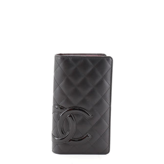 Chanel Cambon Wallet Quilted Lambskin Long