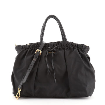 Prada Convertible Bow Tote Tessuto Medium