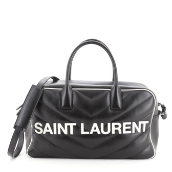 Saint Laurent Miles Bowling Bag Matelasse Chevron Leather