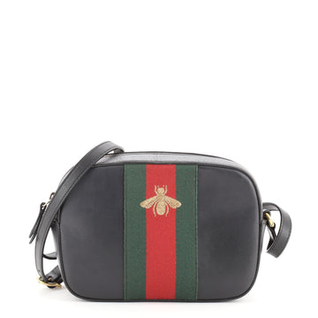 Gucci Bee Web Camera Bag Leather