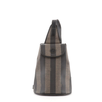 Fendi Pequin Sling Backpack Coated Canvas Medium