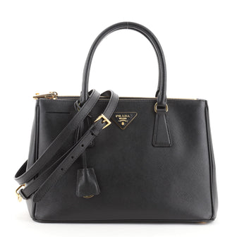Prada Double Zip Lux Tote Saffiano Leather Small