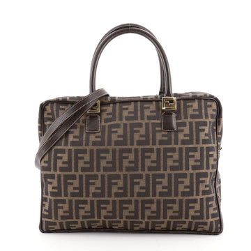 Fendi Vintage Convertible Briefcase Zucca Canvas Medium