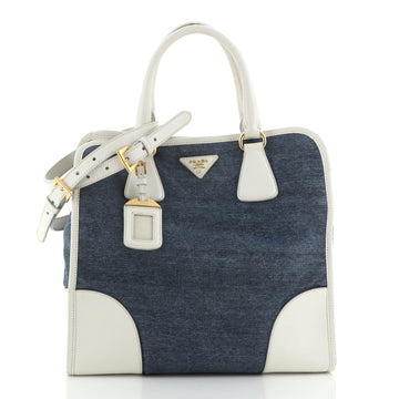 Prada Convertible Open Tote Denim Medium