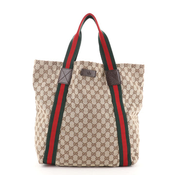 Gucci Original Web Tote GG Canvas Tall