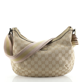 Gucci Saddle Zip Messenger Bag GG Canvas Medium