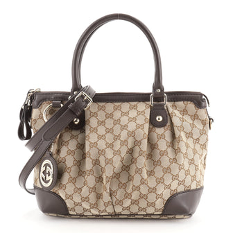 Gucci Sukey Top Handle Satchel GG Canvas Medium
