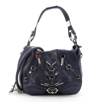 Gucci Techno Horsebit Convertible Hobo Embellished Leather Large