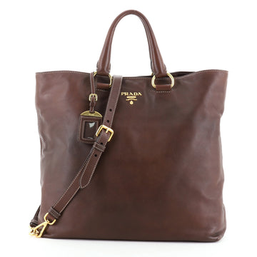 Prada Convertible Shopper Tote Soft Calfskin Large