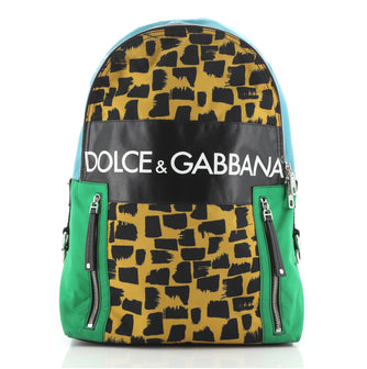 Dolce & Gabbana Vulcano Zip Backpack Printed Nylon