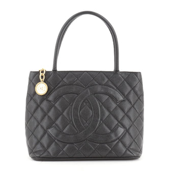 Chanel Medallion Tote Quilted Caviar