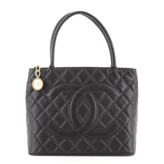 Chanel Medallion Tote Quilted Caviar