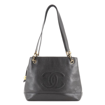 Chanel Vintage Timeless Chain Shoulder Bag Caviar Medium