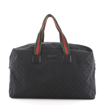 Gucci Web Carry On Duffle Bag GG Canvas Large