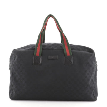 Gucci Web Carry On Duffle Bag GG Canvas Large