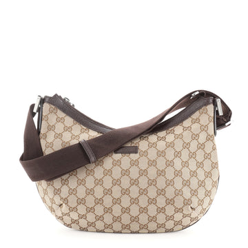Gucci Saddle Zip Messenger Bag GG Canvas Medium