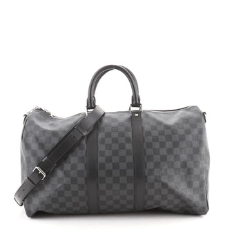 Louis Vuitton Keepall Bandouliere Bag Damier Graphite 45