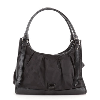 Burberry Tote Check Print Nylon with Patent Large