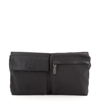 Gucci Vintage Double Belt Bag GG Canvas