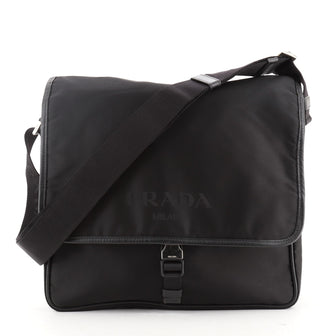 Prada Logo Messenger Bag Tessuto Medium