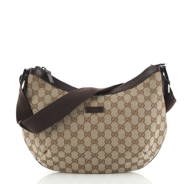 Gucci Saddle Zip Messenger Bag GG Canvas Medium