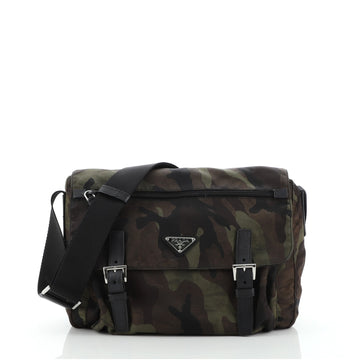 Prada Camouflage Messenger Bag Printed Tessuto Small