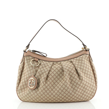 Gucci Sukey Hobo Diamante Canvas Medium