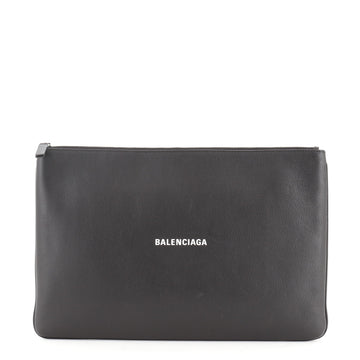 Balenciaga Everyday Logo Pouch Printed Leather Large