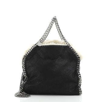 Stella McCartney Falabella Fold Over Crossbody Bag Shaggy Deer and Faux Fur Mini