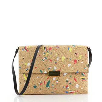 Stella McCartney Beckett Shoulder Bag Cork-Effect Textile Medium