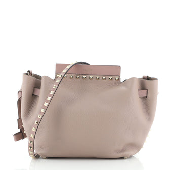 Valentino Rockstud Bucket Shoulder Bag Leather Small