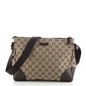 Gucci Zip Top Messenger GG Canvas Medium