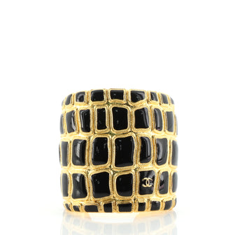 Chanel Along the Nile Cuff Bracelet Metal and Resin Wide