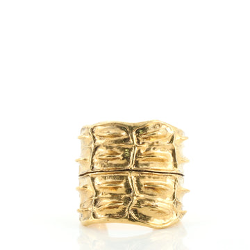 Saint Laurent Opyum Crocodile-Effect Cuff Bracelet Metal Wide