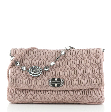 Miu Miu Crystal Clutch Matelasse Leather XL