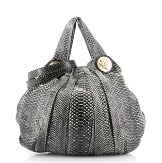 Gucci Hysteria Convertible Top Handle Bag Python Medium