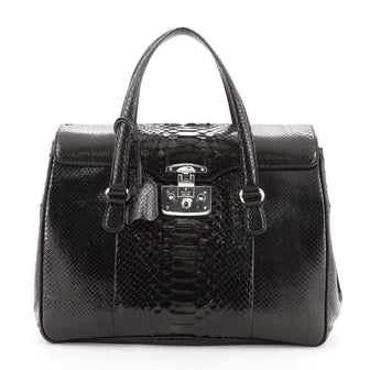 Gucci Lady Lock Satchel Python Medium