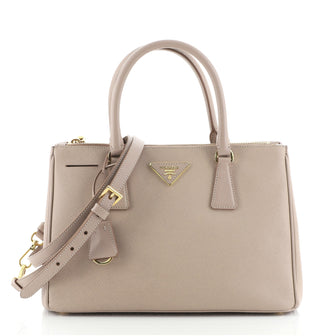 Prada Double Zip Lux Tote Saffiano Leather Small