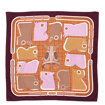 Hermes Camails Scarf Printed Silk 90