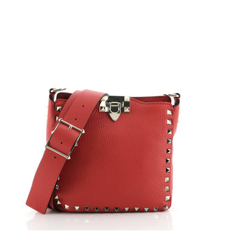 Valentino Rockstud Flip Lock Messenger Bag Leather Mini